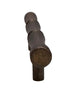 Solid Cast Brass Bamboo Cabinet Pull in Distressed Light Statuary Bronze Finish